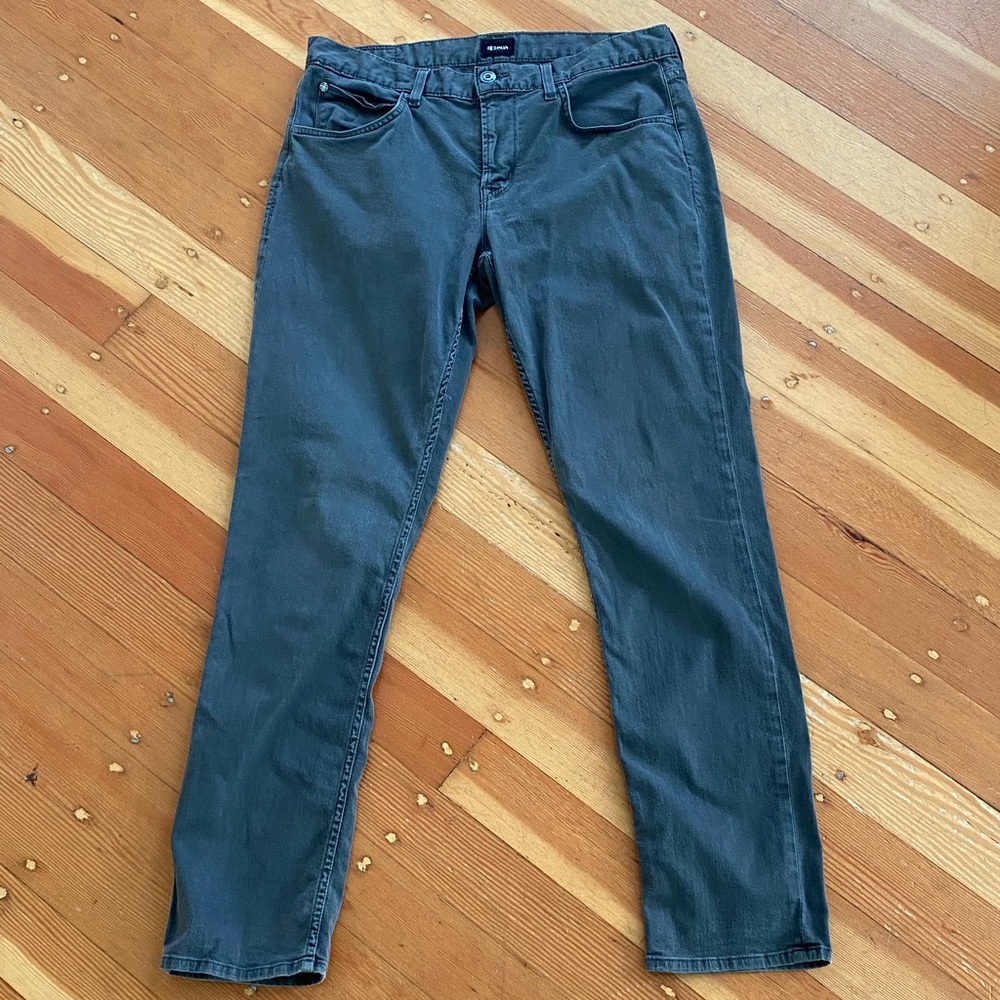 Hudson Blake Slim Straight Leg Grey Green‎ Pants 34
